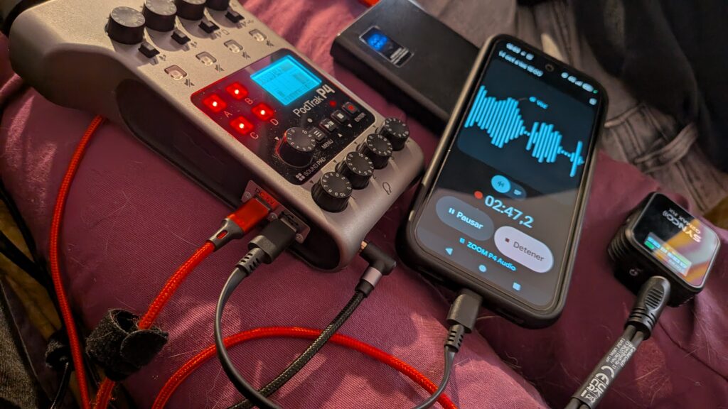 Grabando, grabando.
